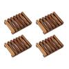 4 Pcs Bamboo Soap Dish Good Ventilation Drainage Water Resistant Bamboo Soap Saver