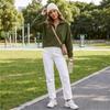Women's Casual Color Long Sleeve Pullover Sweatshirt with Stand Collar and Zipper