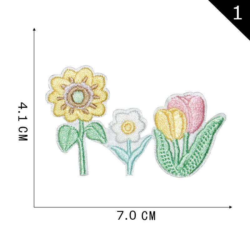 Adesivo Bordado para Computador Flor Adesivo de Tecido Adesivo de Tecido Bordado Acessórios de Vestuário Adesivo Bordado Adesivo Patch Bordado DIY
