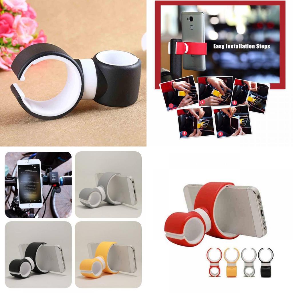 Universal Car Air Vent Phone Mount For Samsung Xiaomi Huawei In Black White