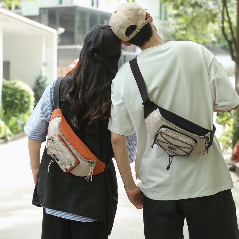 Chest Bag Men's Solid Color Shoulder Bag Crossbody Bag Women Waist Bag