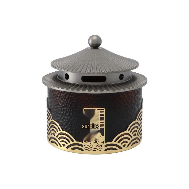 Household Zen Brass Incense Burner: Sandalwood Stick Holder & Smoker Ornament