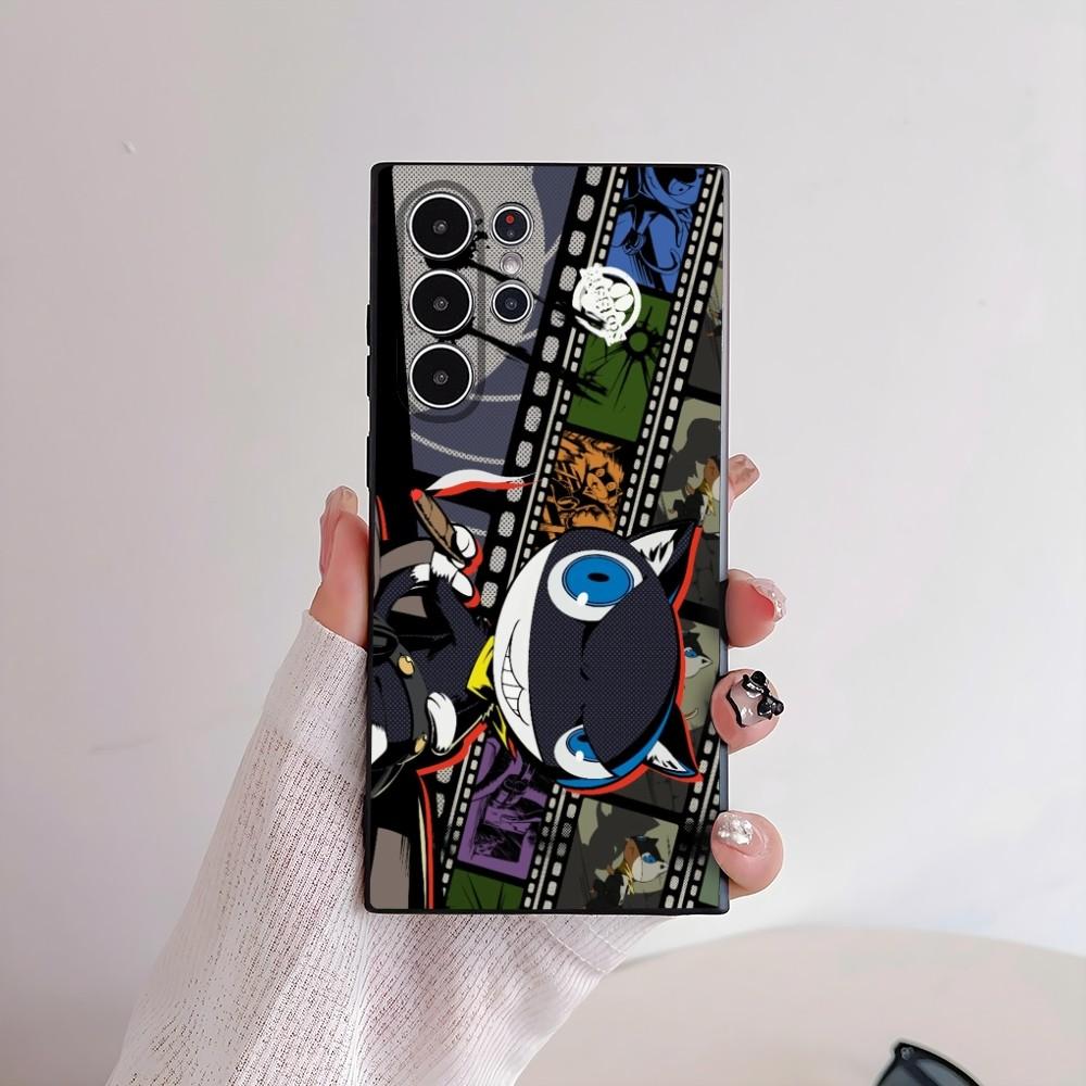 P-Persona 5 Anime Phone Case For Samsung Galaxy S25 S24 S22 S23 Ultra S21 S20 Plus 5G Frosted Non-Slip Full Cover Soft Case
