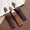 Quick Release Stitching Cowhide Strap for Omega 18 20 22mm Wrist Bracelet for Seiko Vintage Leather Watch Band Butterfly Buckle