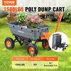 Poly Garden Dump Cart Heavy-duty Yard Carts and Wagons 1500 lbs 13" Tires