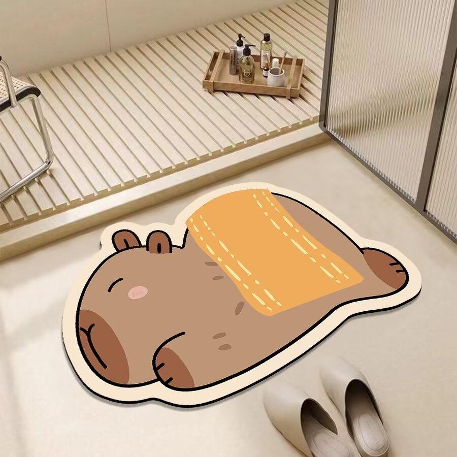 

Милый животный капибара собака медведь коврик для ванной нескользящий впитывающий быстросохнущий коврик для ванной дома украшение ванной комнаты товары для ванной 40 *60cm