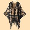 Women S Warm Fashion Jacquard Tassel Scarf Shawl For Office Use