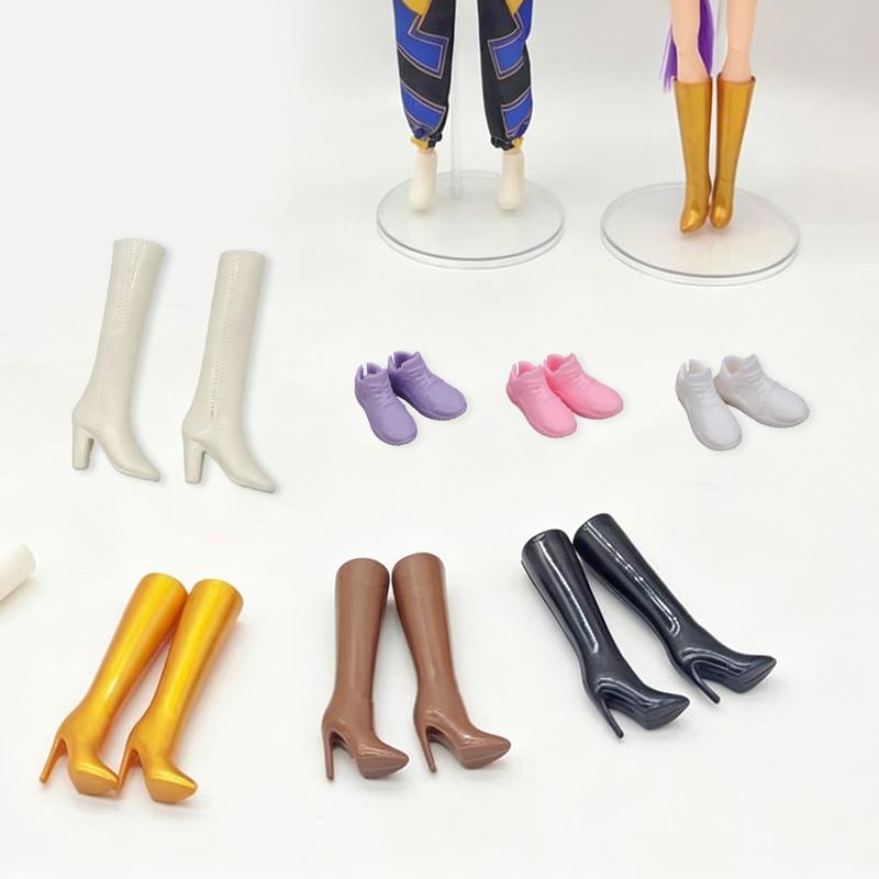 Pointed High Heels for Dolls 5 Pairs Toy Boots Princess Dress Up and Playhouse Fun