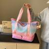 Laser Colorful Training Bag Portable Sports Fitness Bag Casual Swimming Yoga Bag Women's Large Capacity Outdoor Luggage Bag