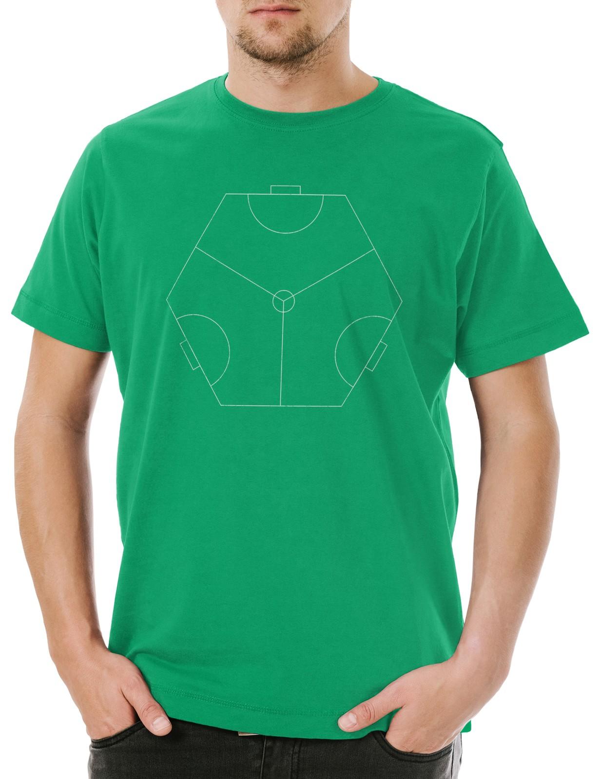 Pitch Football Field Herren T-Shirt Mens Womens Tees Top American Player Passion Love Addiction Ball L