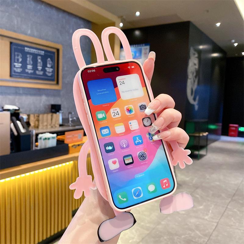 Applicable to VIVO V50 cute cartoon mobile phone case walking dog Melody Y78 Y04 messenger rope rabbit