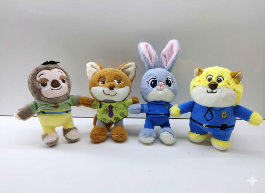 Urocze Maskotki Pluszowe Breloczki Zootopia 16 Cm - Cena Za 1 Sztukę