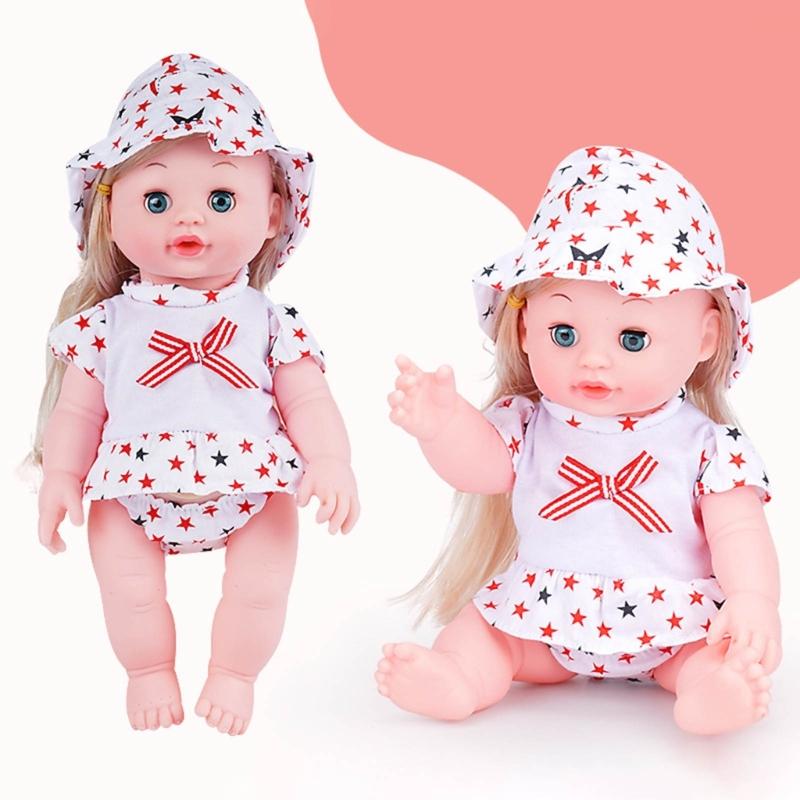 Reborn Baby Dolls Realistic Vinyl Body 13 inch Soft Baby Sleep Boy Girl with Clothing Gift Set for Ages 3years+