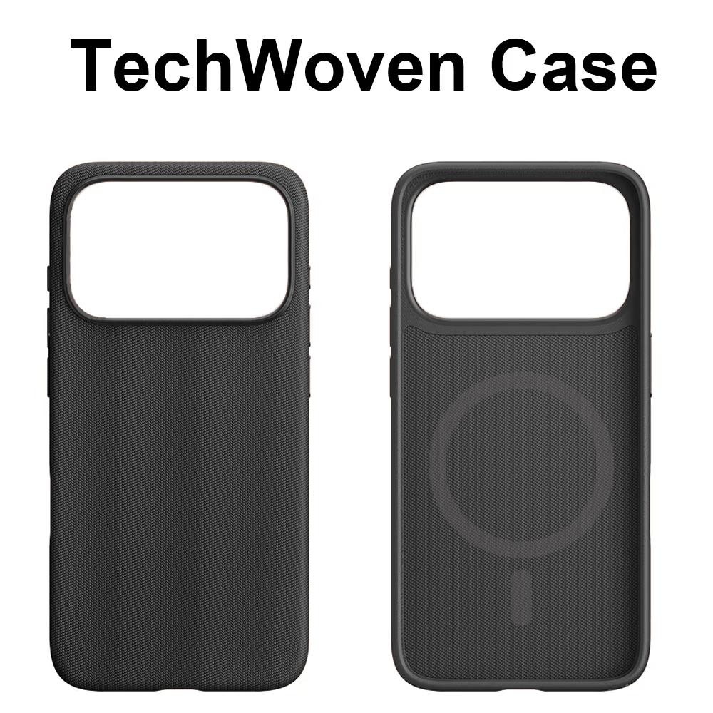 Luxury Tech Woven Magnetic Adsorption Phone Case for 17 16 15 14 13 Pro Max TechWoven for Magsafe Wireless Charge Cover