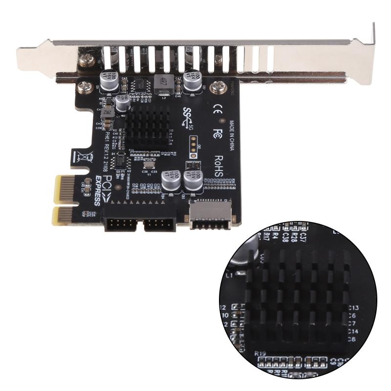 PCI für Pressekarte PCI-E auf USB3 Typ-E Frontplatte Typ-C 19P 20P Pansion-Karte Kompatibel PCI-E 1 4 8 16 Schnittstelle