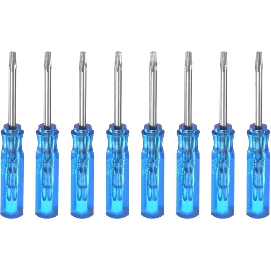 HARFINGTON 2Pcs Mini Torx Screwdriver T6 Magnetic Star Head 45mm Length for Watch Eyeglasses Electronics Repair, Blue