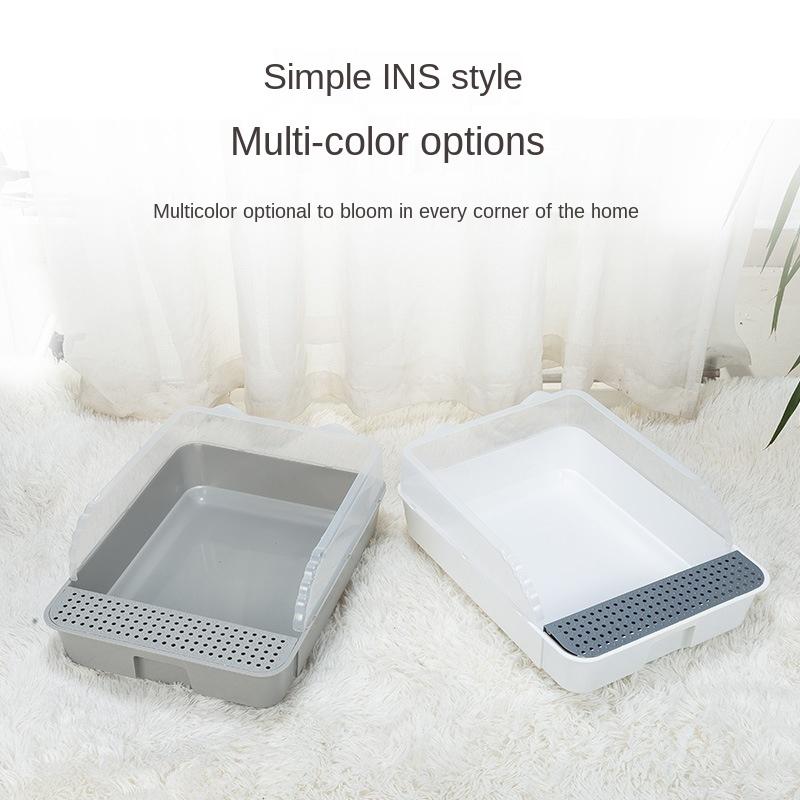 Large Full Semi-Enclosed Cat Toilet, Cat Litter Box, Anti-Sand, Small Size, Large, Full, Supplies