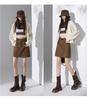 Millefleurs Suede A-Line Mini Skirt: Autumn/Winter, Anti-Exposure, Slimming, Versatile Fashion for Women
