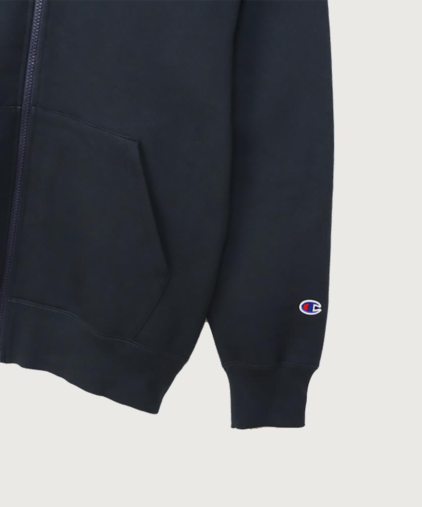 Champion C Logo Regular Fit Zip-Up Hoodie Navy