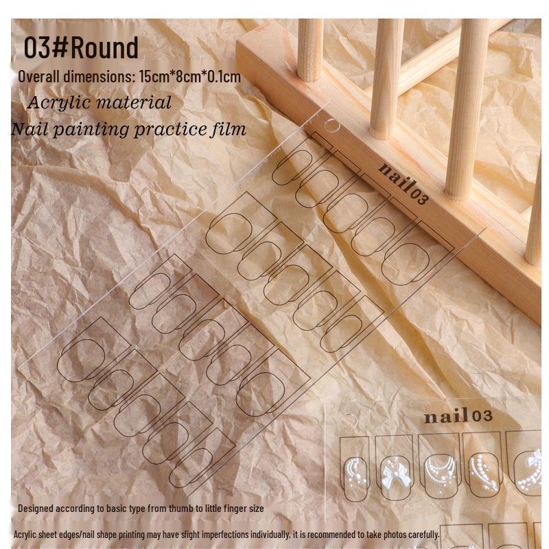 

Нейл-арт Многоразмерная Т-образная Овальная Тренировочная Доска для Новичков - Акриловый Дисплей для Салонных Принадлежностей