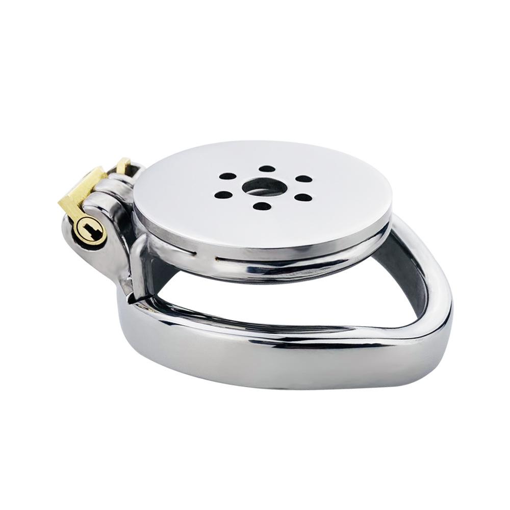 Disc Flat CB Lock Metal Chaste Device Adult Sex Toys Penis Cage Cock Ring Slave Urethral Chastity BDSM