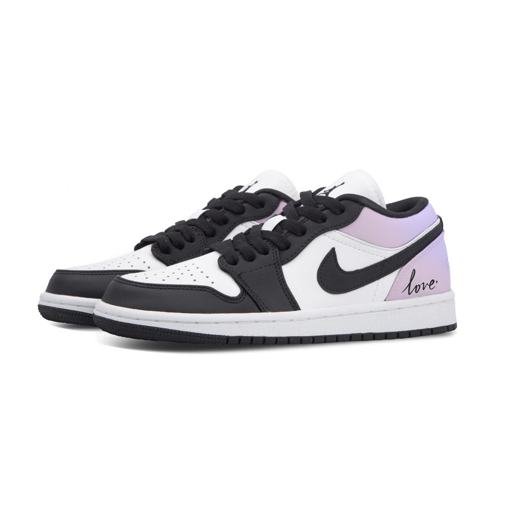 Jordan Air Jordan 1 Abrasion Resistant Low top Vintage Basketball Shoes Women's Purple Pink DC0774-101(Team34-)