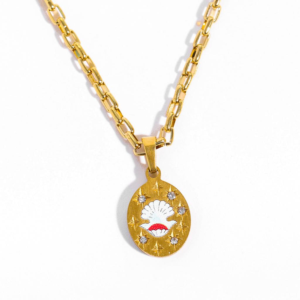 Exquisite Hand Painted Necklace Stylish Clavicle Chain Accessory for Young Women Seeking Fashion and Individuality