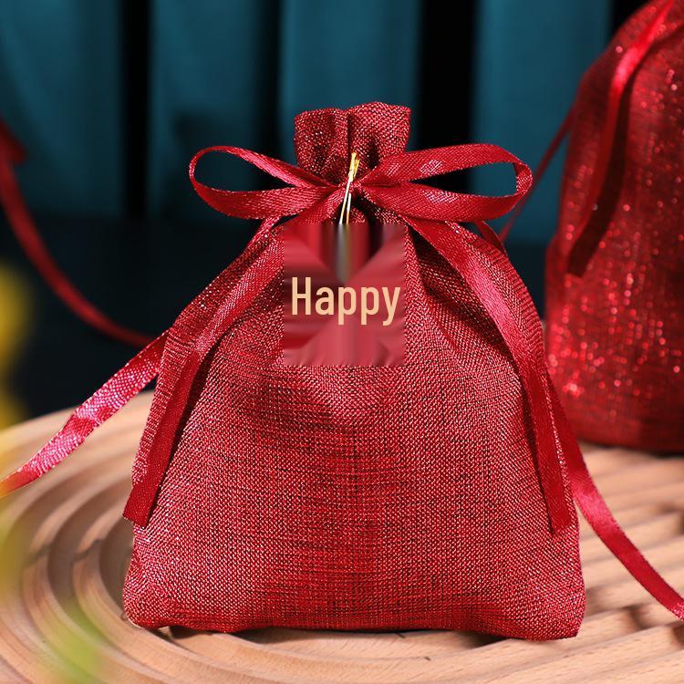 Personalized 2025 Chinese Fabric Wedding Favor Candy Bags