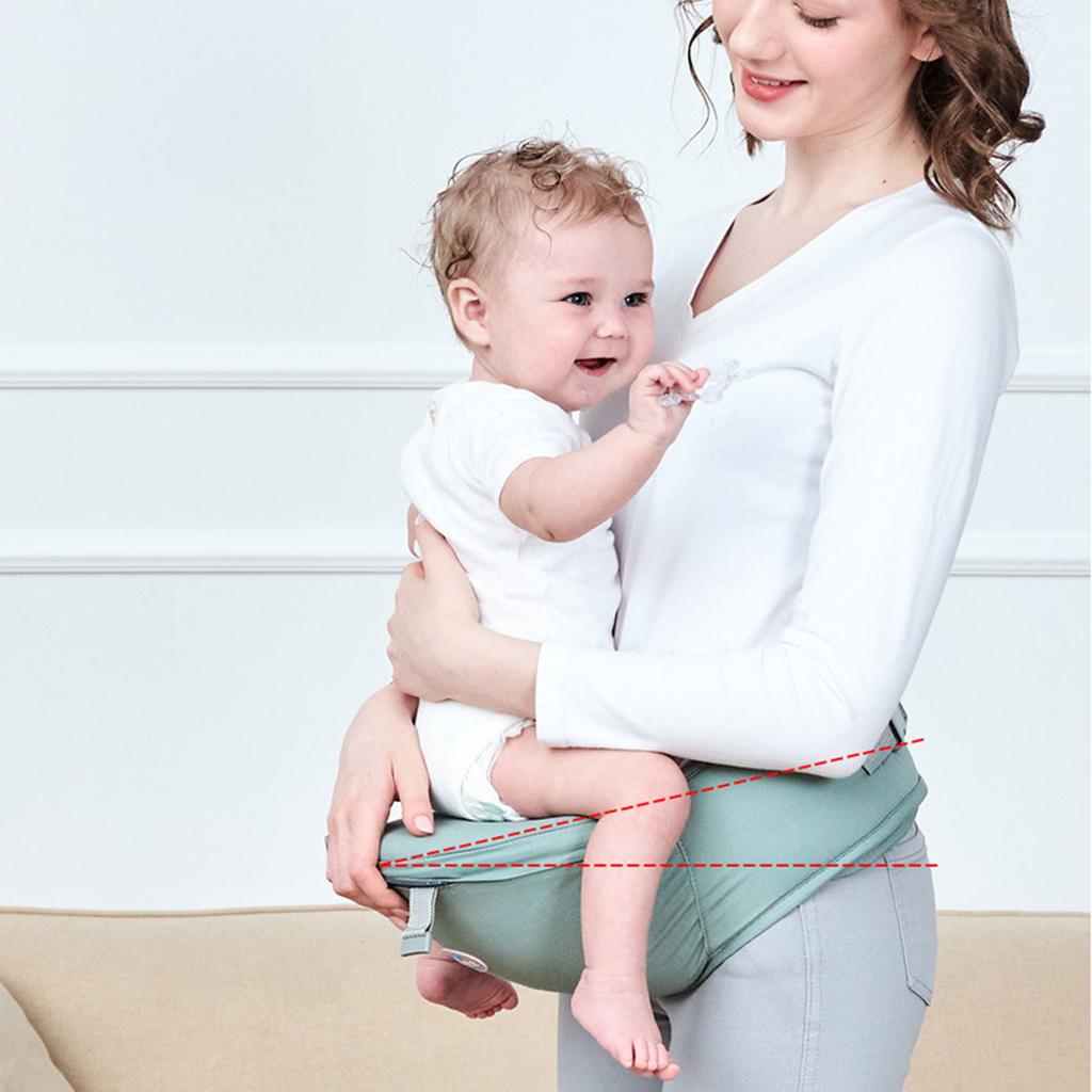 Convertible Infant Carrying Device Hip Seat Function Cotton Fabric Reinforced Safety Buckles Weight Capacity Up To 20kg