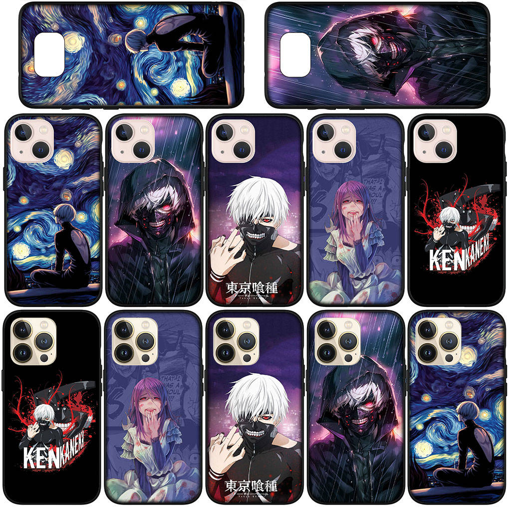 Pouzdro na telefon Samsung Galaxy S25 S24 S23 iPhone 16 15 Xiaomi Redmi Note 14 13 12 16E X 11 Pro Max OPPO Moto Huawei Anime Tokyo Ghoul Ken Kaneki kryt