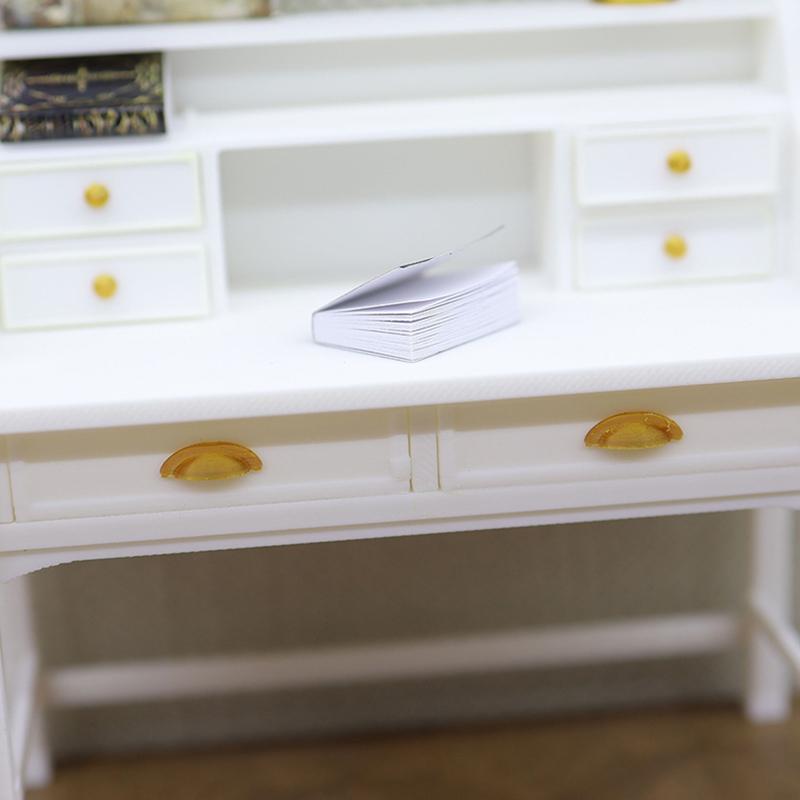 1/12 Bebek Evi Simüle Çalışma Masası Modeli Bebek Evi Masası Çalışma Odası Mobilya Dekorasyonu Bebek Evi Sahne Dekor Aksesuarları