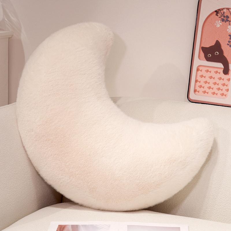 High-Quality Mink High-Quality Fur High-Quality Moon High-Quality Plush High-Quality Pillow High-Quality Sleeping High-Quality Companion 50x40cm