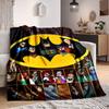 1pc Batman Flannel Throw Blanket - Lightweight Soft Warm All-Season Blanket for Sofa, Bed, Travel, Camping  L1029195