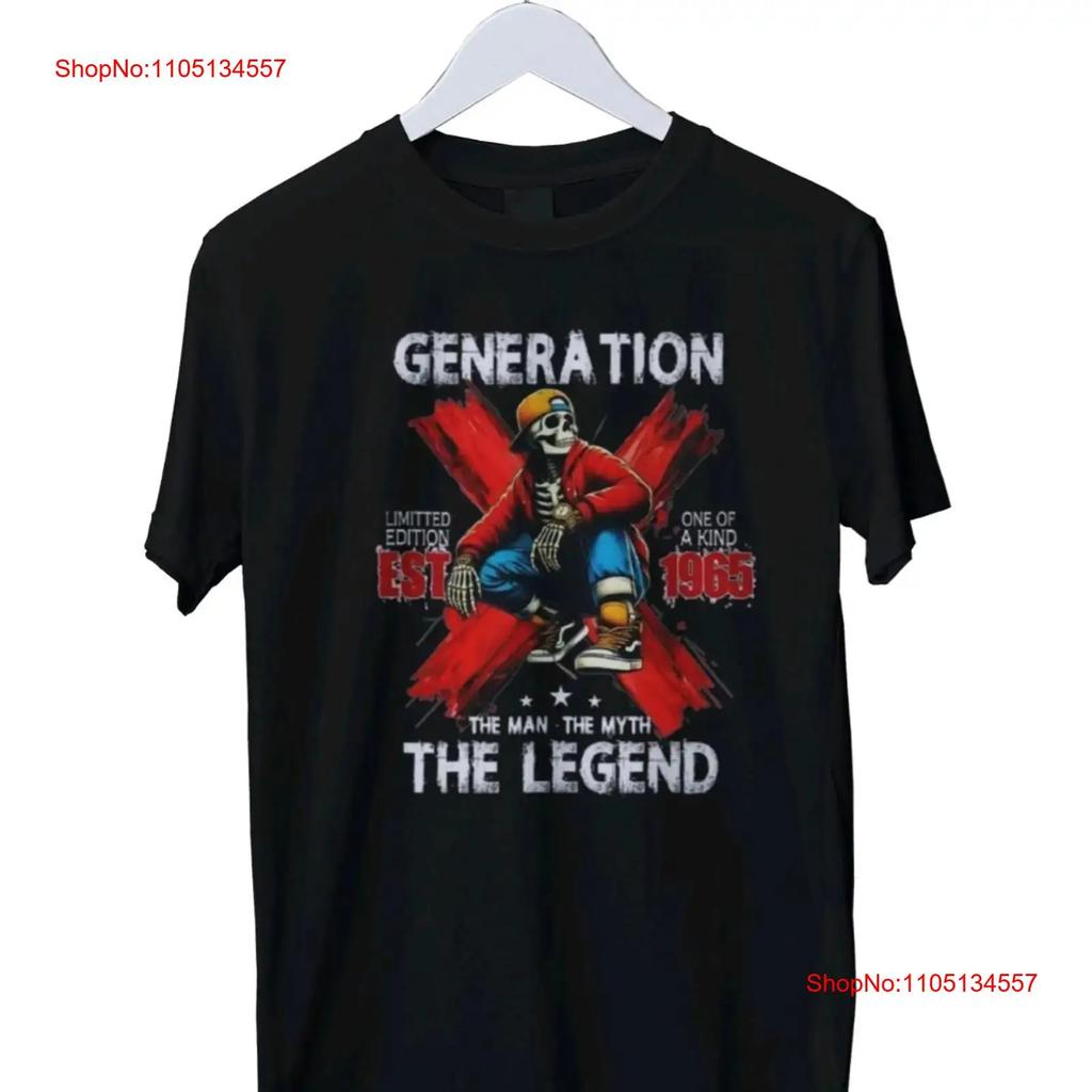 The Legend Est Generation X Print T Shirt S M L XL vintage Washed Slightly Breathable Soft homme Comfortable