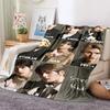 Korea Kpop Stray Kids 3D Singer Soft Flannel Blanket for Beds Bedroom Sofa Picnic,Throw Blanket for Cover Outdoors Leisure Gift