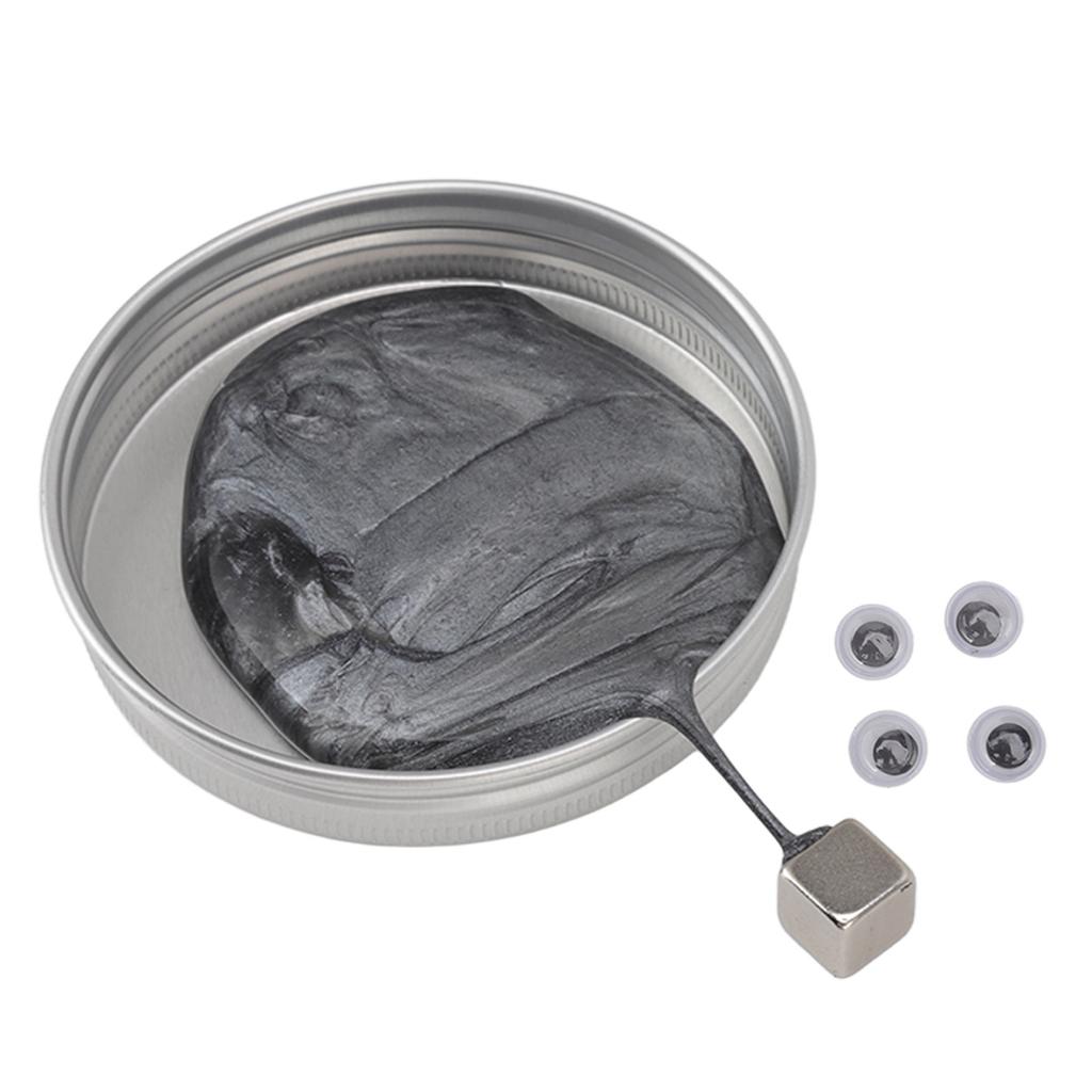 Magnetic Putty High Stretch Safe Resin Magnetic Bouncing Mud Stress Relief Toys with Magnet Black
