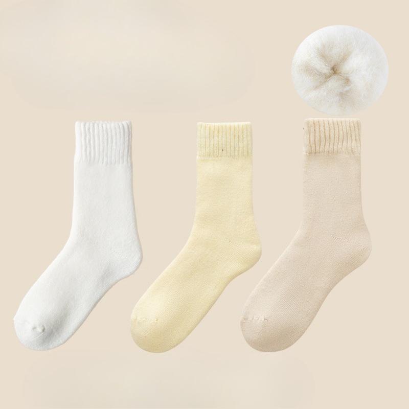 Autumn and Winter Fleece Warm Fleece Socks, Women's Mid-calf Socks, Thickened Postpartum Socks, Sleeping Floor Long Socks