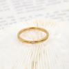 Stylish And Simple 18K Gold Micro-Inlaid Zircon Plain Ring Ring, Ultra-Fine Titanium Steel Single Diamond Ring For Women