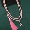 Elegant 108-Bead Tassel Necklace: Vintage Chinese Crossbody Sweater Chain for Women