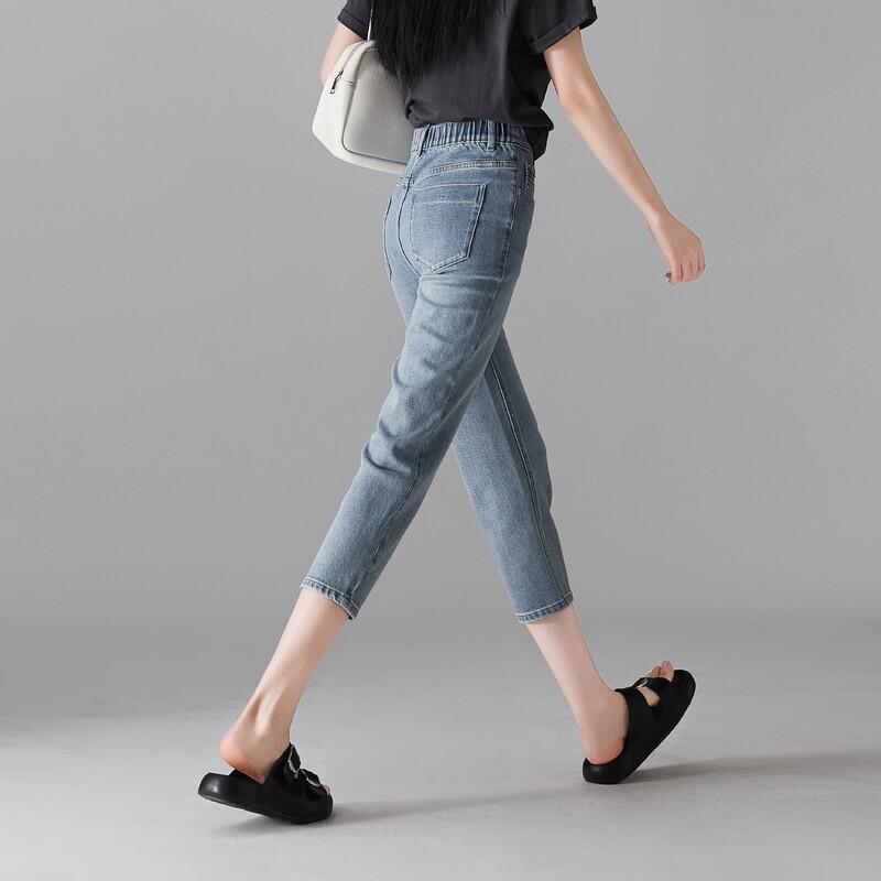 SOFSIL Women's 2026 Summer High-Waisted Slim-Fit Capri Jeans