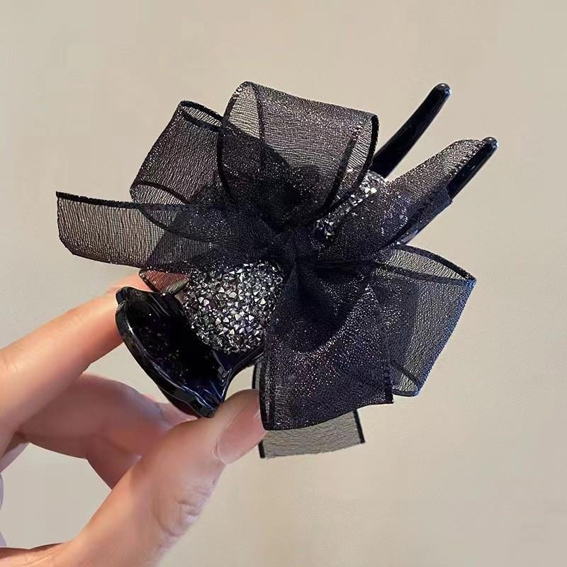 Cristal acrilic plasă floare înaltă coadă de cal agrafă coreeană dulce drăguță elegantă coada de cal clemă pentru femei fete accesorii de păr