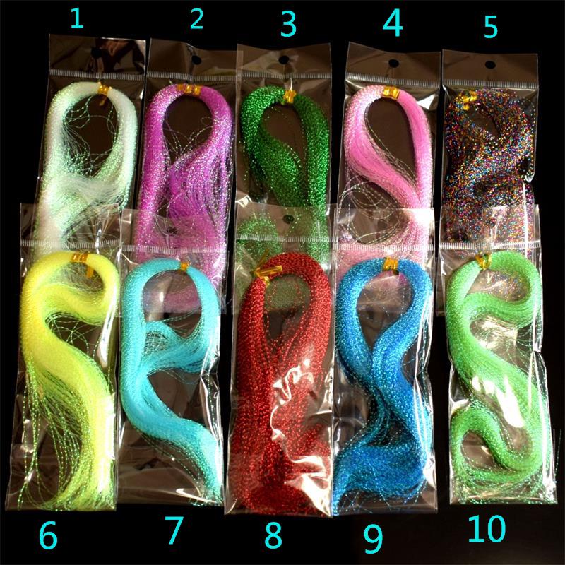 Multicolored Crystal Silk Fishing Line with Seven-Hook Rig – Fly Fishing Accessories