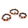 Witch Bat Pumpkin Collar Halloween Pom-pom Cat Collar, Adjustable Cute Dog with Decorations Orange And Black Pom-poms for Cats Dogs Photogenic