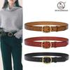 Women's Vintage Genuine Leather D-Ring Buckle Belt