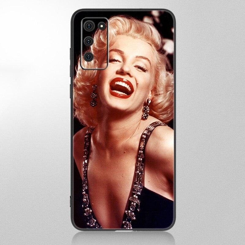 Sexy Marilyn Monroe Telefon Fall Für Samsung Galaxy A12 A02S A22 A32 A52 A72 A71 A51 A41 A31 A21 A11 A50 a70 A10S A20S Schwarze Abdeckung