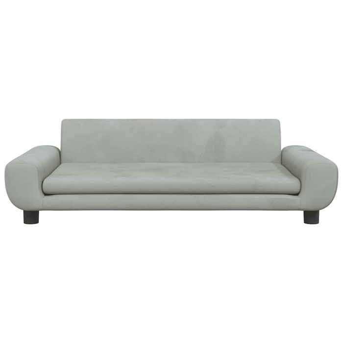 Lit pour chien - VIDAXL - 100x54x33 cm - Velours - Gris clair - Rectangulaire