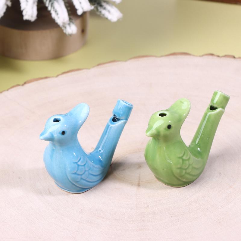 1/5Pcs Bird Whistle Water Musical Ceramic Set Colorful Animal Shape Early Learning Bath Noise Maker Party Favor