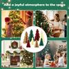 Christmas Paper Tree 8-Piece Table Centerpiece 3D Paper Christmas Trees For Holiday Winter Home Office Kitchen Room Farmhouse