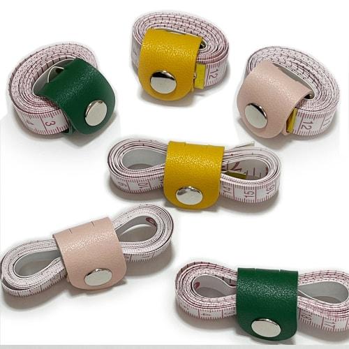 haoa Tape Measure & Holder Set, 200cm/79in Wide Tape Measure, Sewing Tape Measure with PU Leather Holder (Pale Pink)