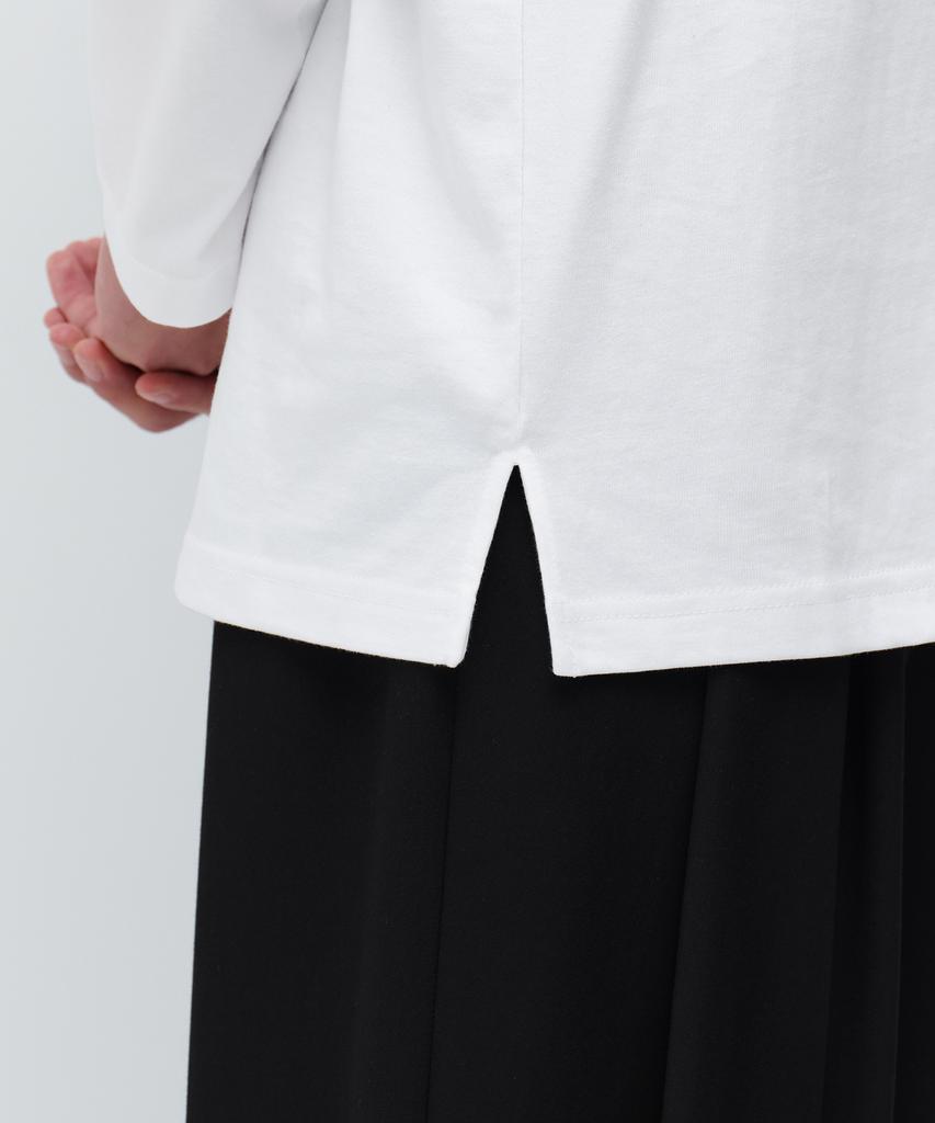 MUSINSA STANDARD Layered Crew Neck Long Sleeve T-Shirt_Regular Length [White]